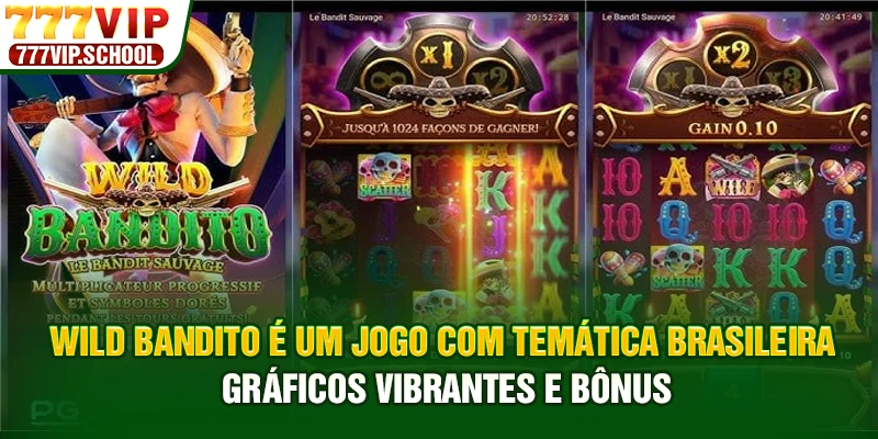 Wild Bandito é um jogo com temática brasileira, gráficos vibrantes e bônus